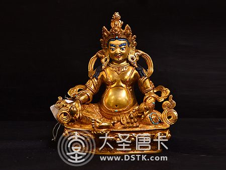 黄财神鎏金22cm佛像